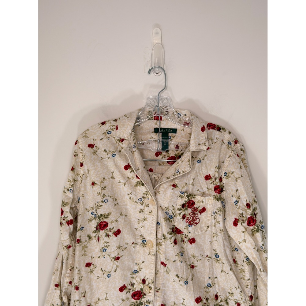 Lauren Ralph Lauren Pajama Set Women's Floral Loungewear Sleepwear Petite Medium - Picture 4 of 16